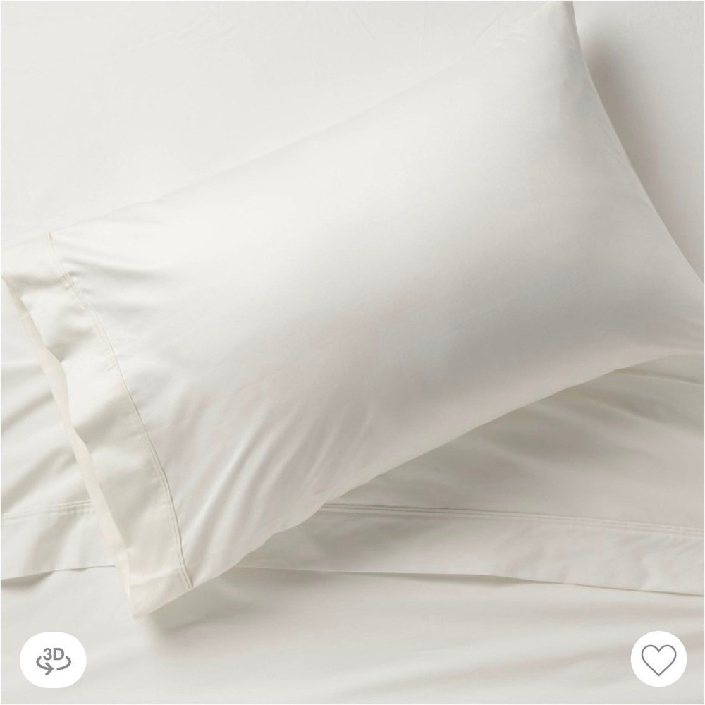 Standard Solid Performance 400 Thread Pillowcase Set Sour Cream - Threshold™